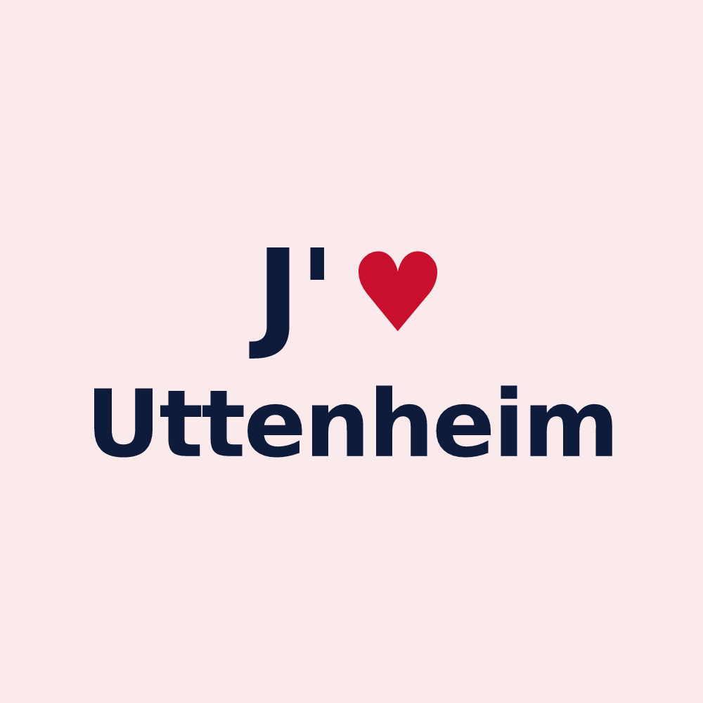 Magnet personnalisé Uttenheim — design J'aime Uttenheim