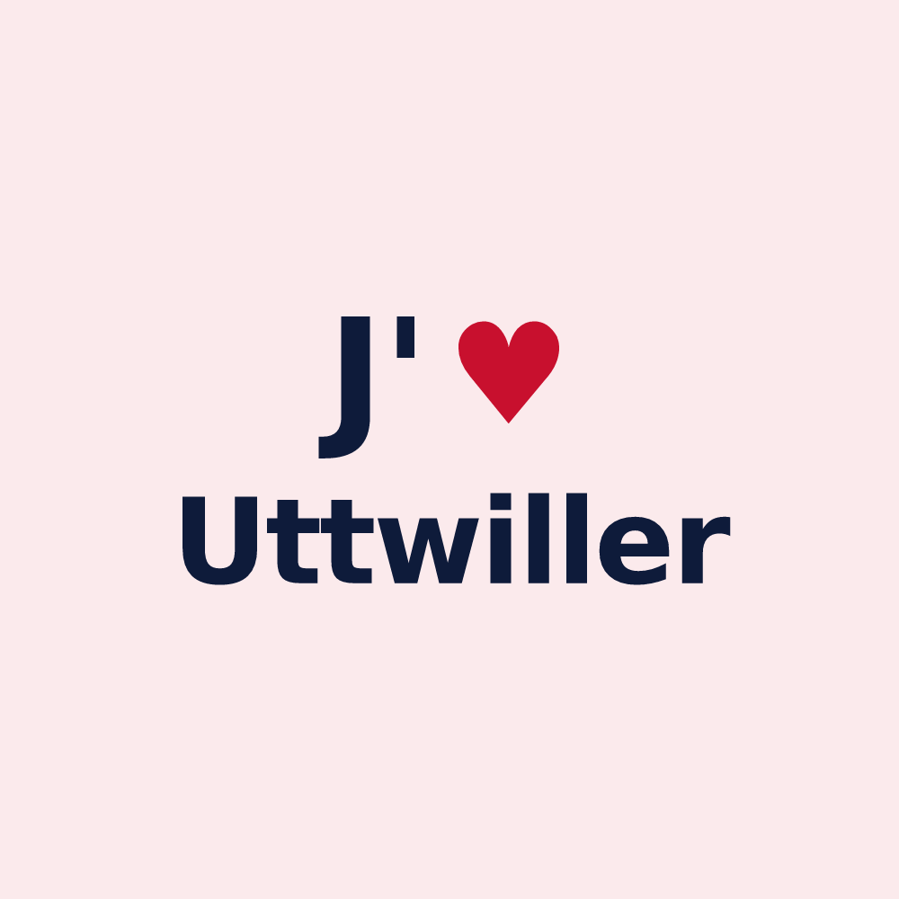 Magnet personnalisé Uttwiller — design J'aime Uttwiller