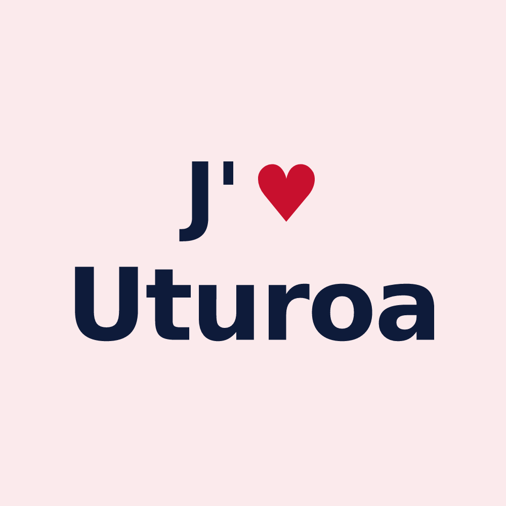 Magnet personnalisé Uturoa — design J'aime Uturoa