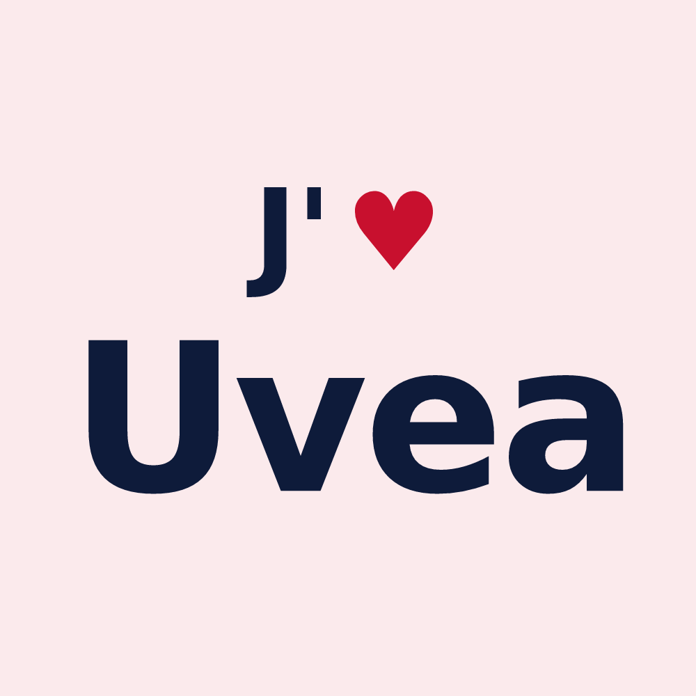 Magnet personnalisé Uvea — design J'aime Uvea