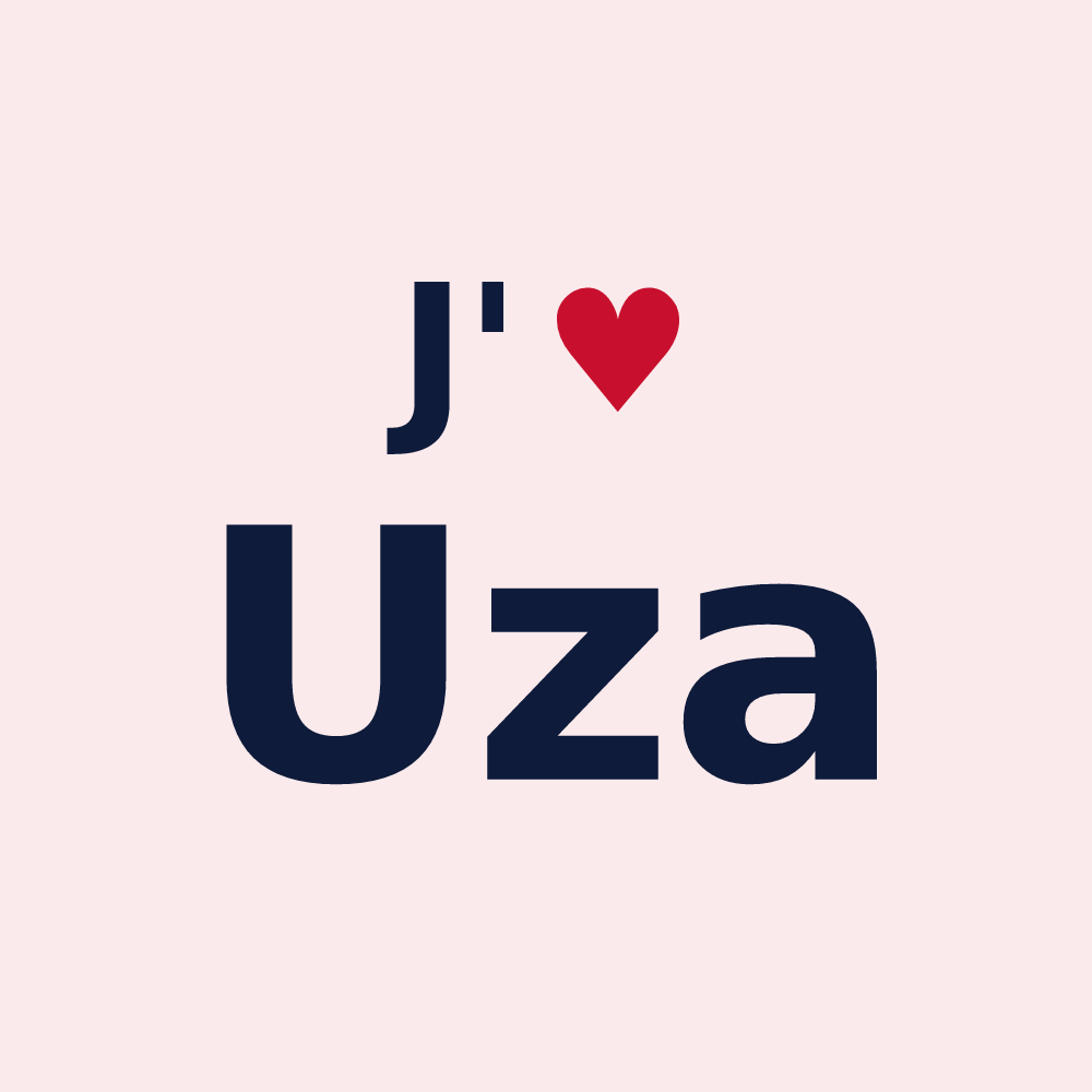 Magnet personnalisé Uza — design J'aime Uza