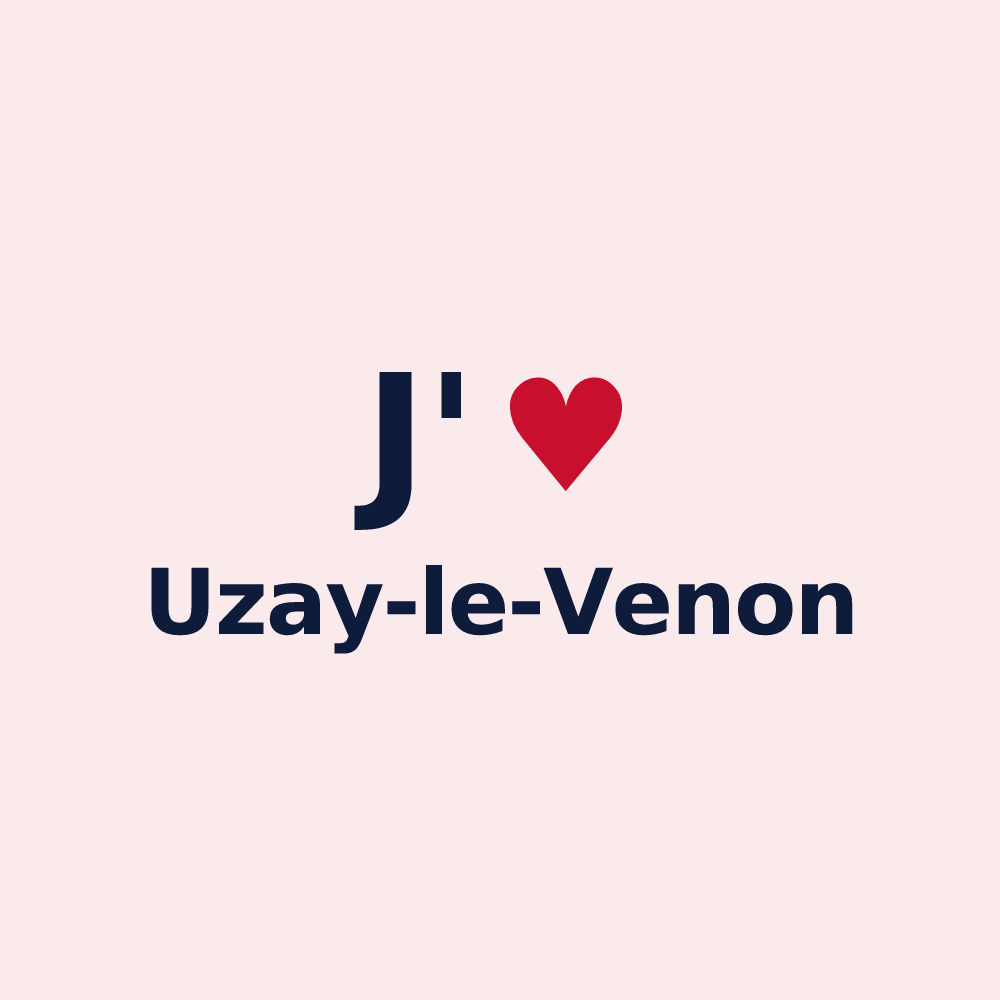 Magnet personnalisé Uzay-le-Venon — design J'aime Uzay-le-Venon