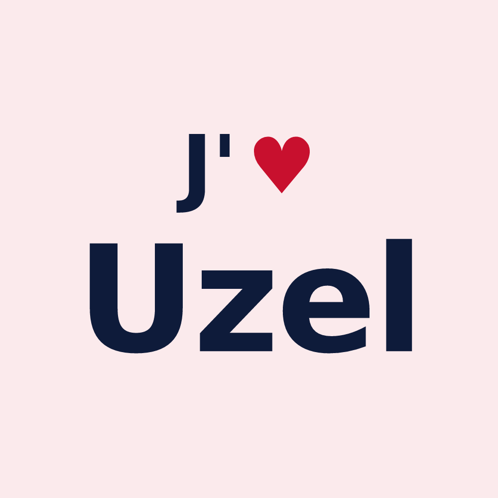 Magnet personnalisé Uzel — design J'aime Uzel