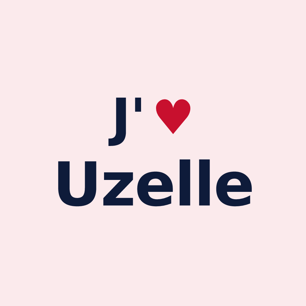 Magnet personnalisé Uzelle — design J'aime Uzelle