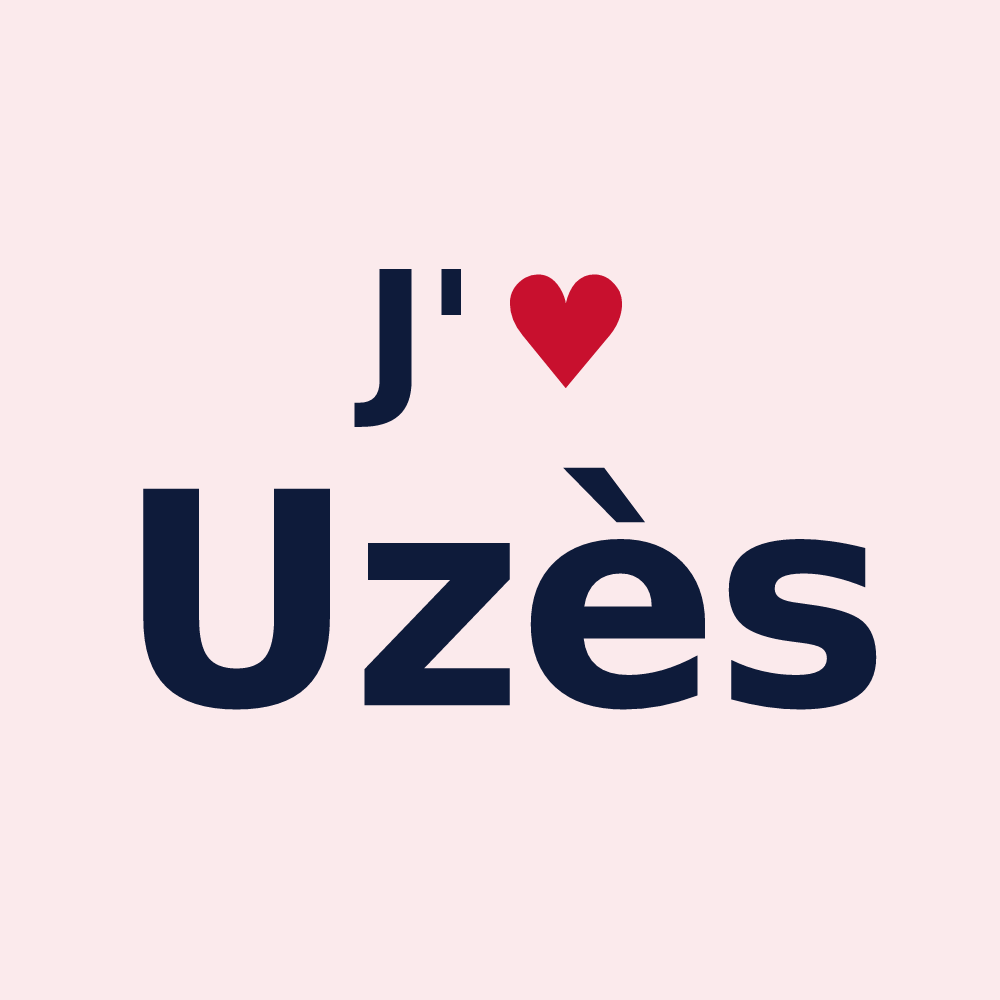 Magnet personnalisé Uzès — design J'aime Uzès
