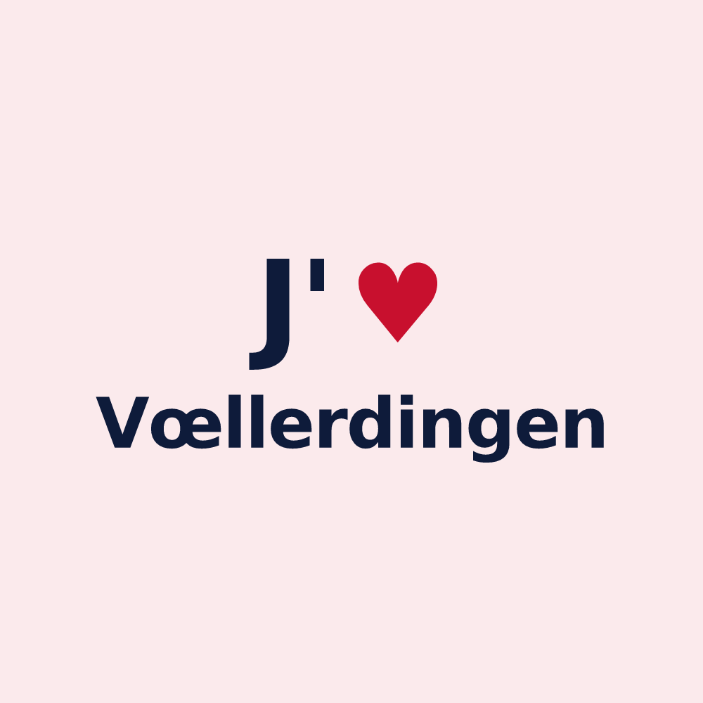 Magnet personnalisé Vœllerdingen — design J'aime Vœllerdingen