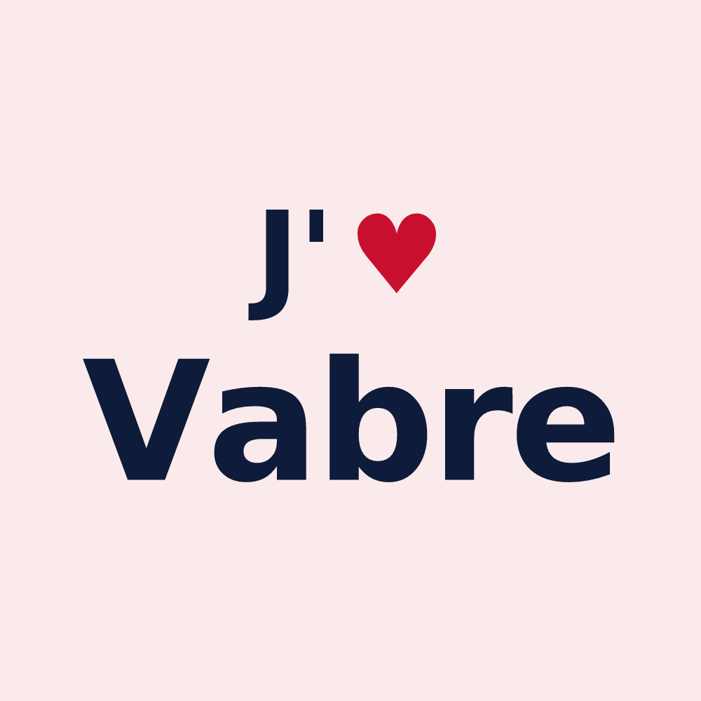 Magnet personnalisé Vabre — design J'aime Vabre