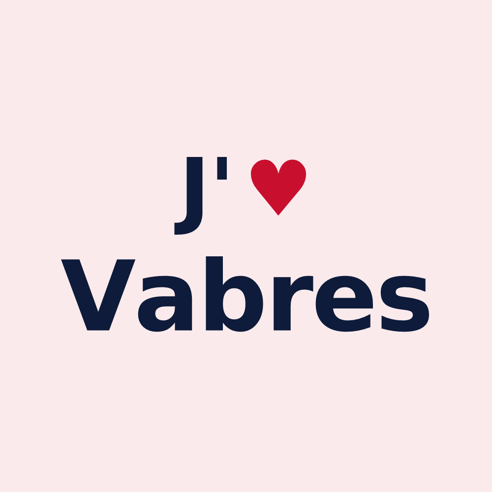 Magnet personnalisé Vabres — design J'aime Vabres