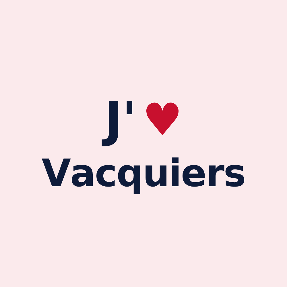 Magnet personnalisé Vacquiers — design J'aime Vacquiers