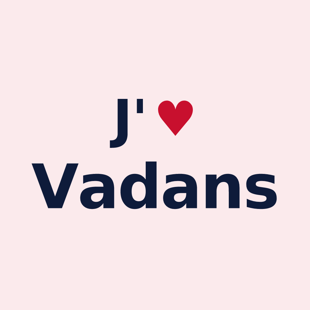 Magnet personnalisé Vadans — design J'aime Vadans