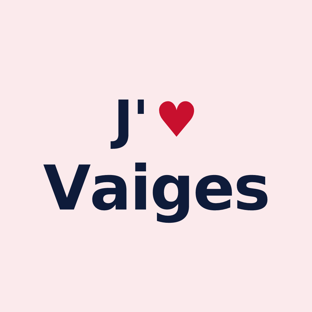 Magnet personnalisé Vaiges — design J'aime Vaiges