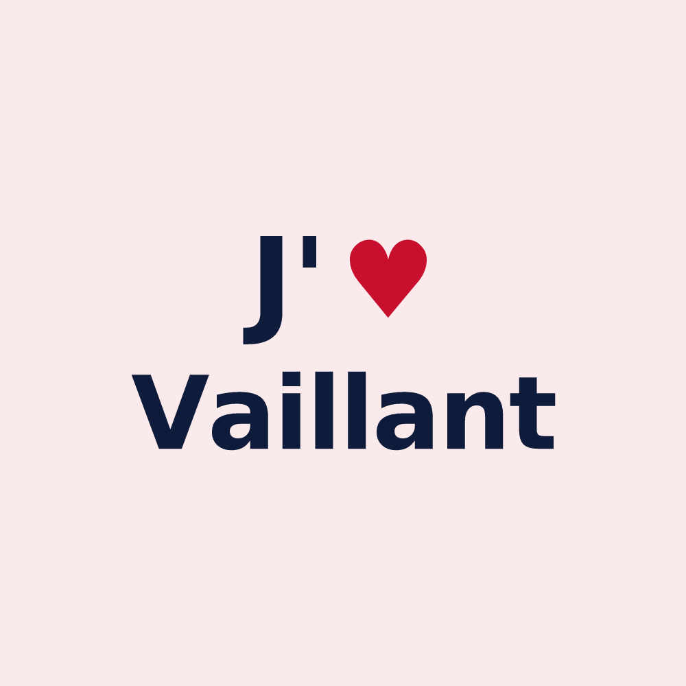 Magnet personnalisé Vaillant — design J'aime Vaillant