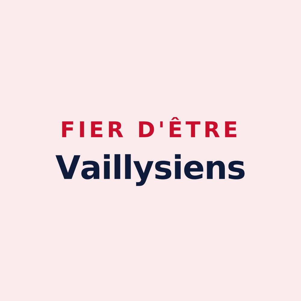 Magnet « Fier d'être Vaillysiens » — design pour Vailly-sur-Aisne
