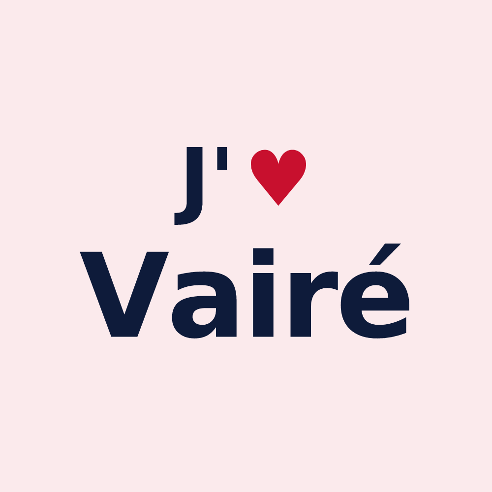 Magnet personnalisé Vairé — design J'aime Vairé
