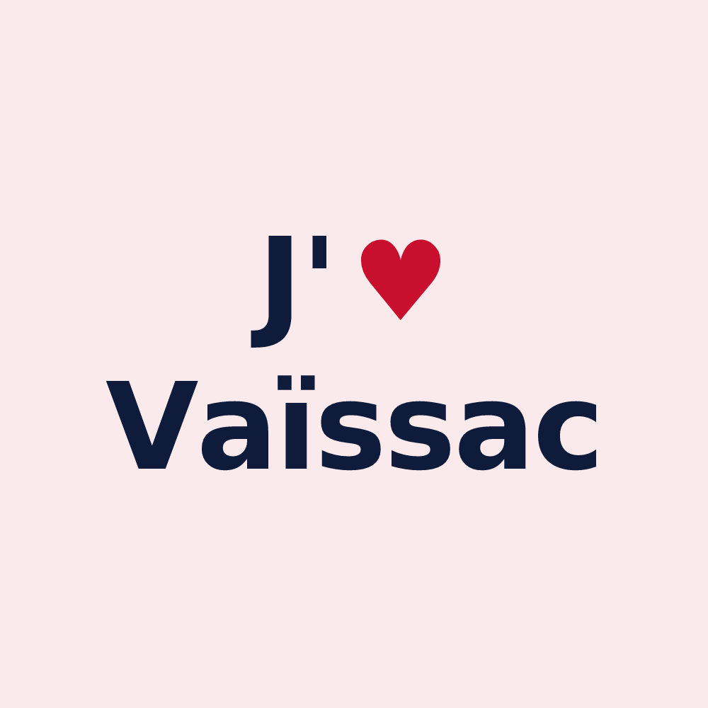 Magnet personnalisé Vaïssac — design J'aime Vaïssac