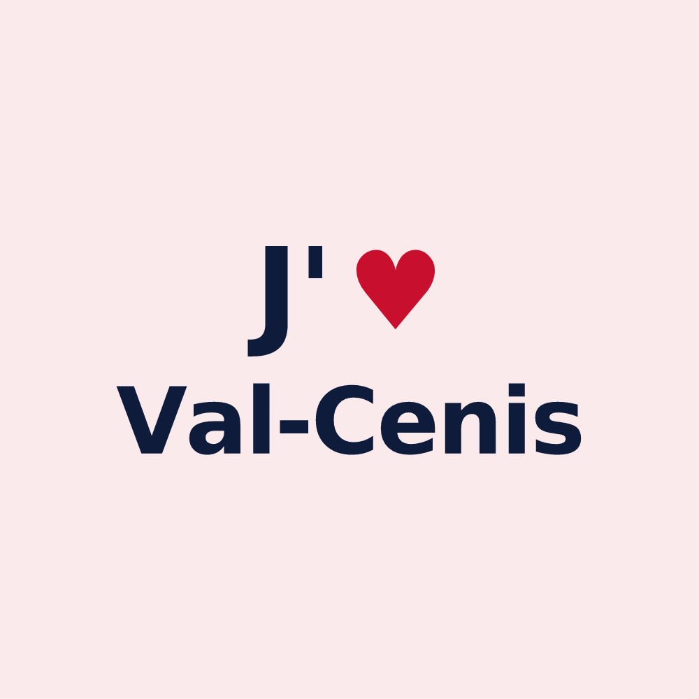 Magnet personnalisé Val-Cenis — design J'aime Val-Cenis