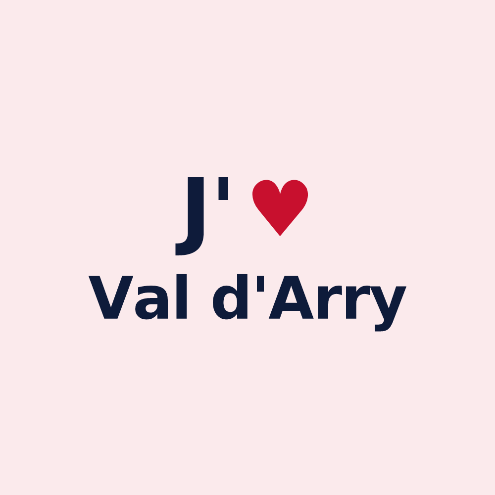 Magnet personnalisé Val d'Arry — design « J'aime Val d'Arry » imprimé sur le magnet