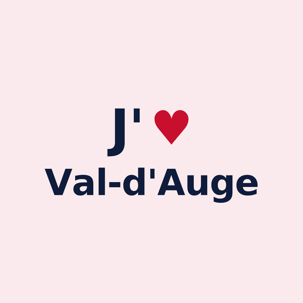 Magnet personnalisé Val-d'Auge — design J'aime Val-d'Auge