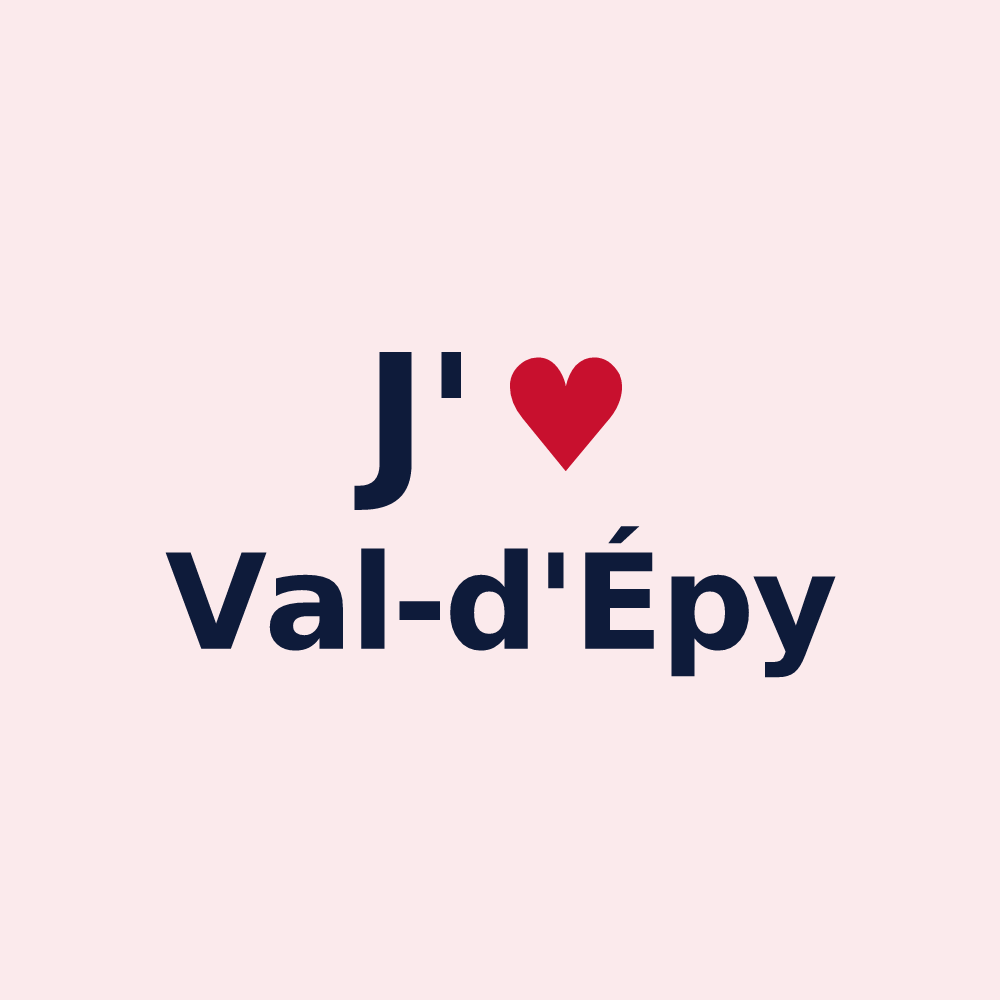 Magnet personnalisé Val-d'Épy — design J'aime Val-d'Épy