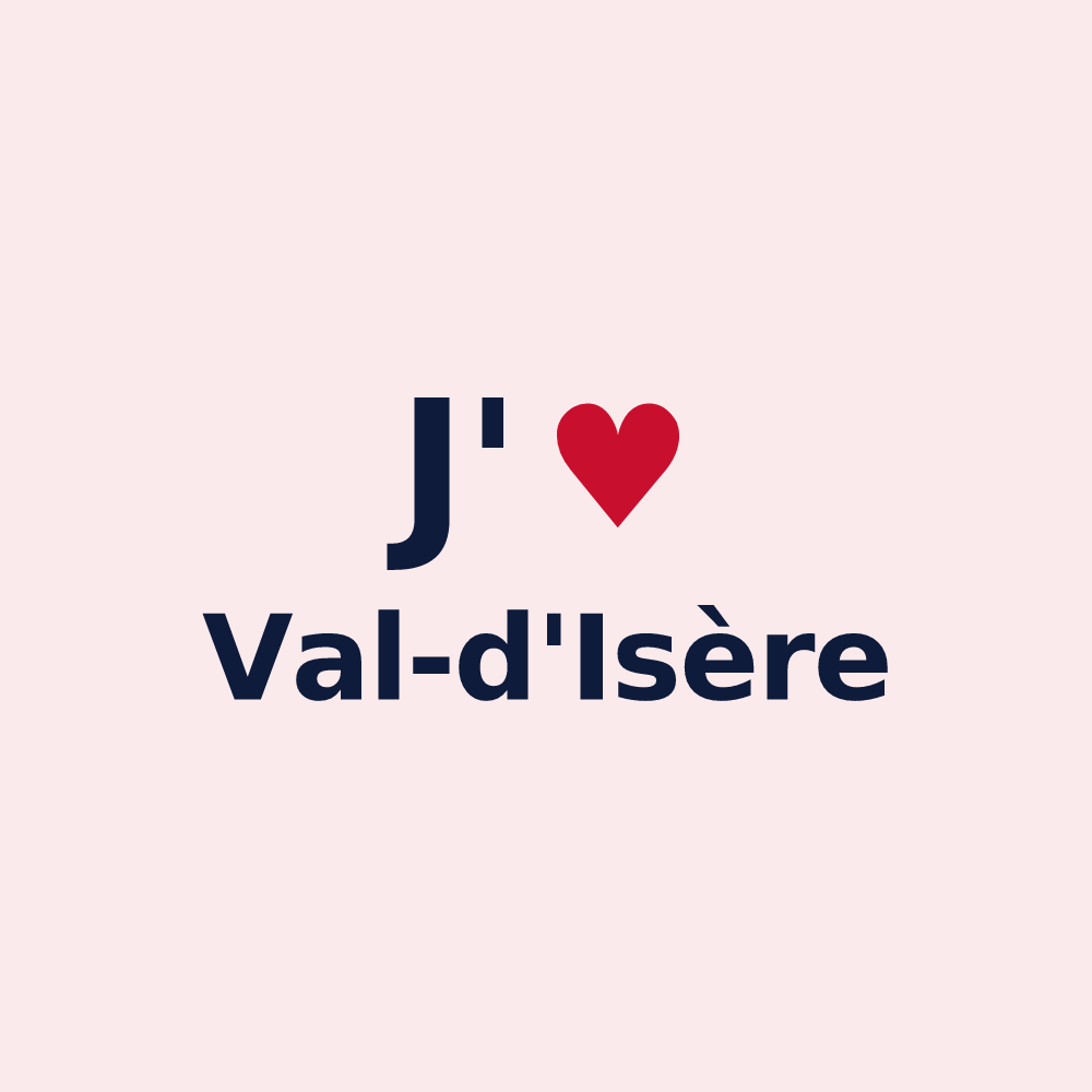 Magnet personnalisé Val-d'Isère — design J'aime Val-d'Isère