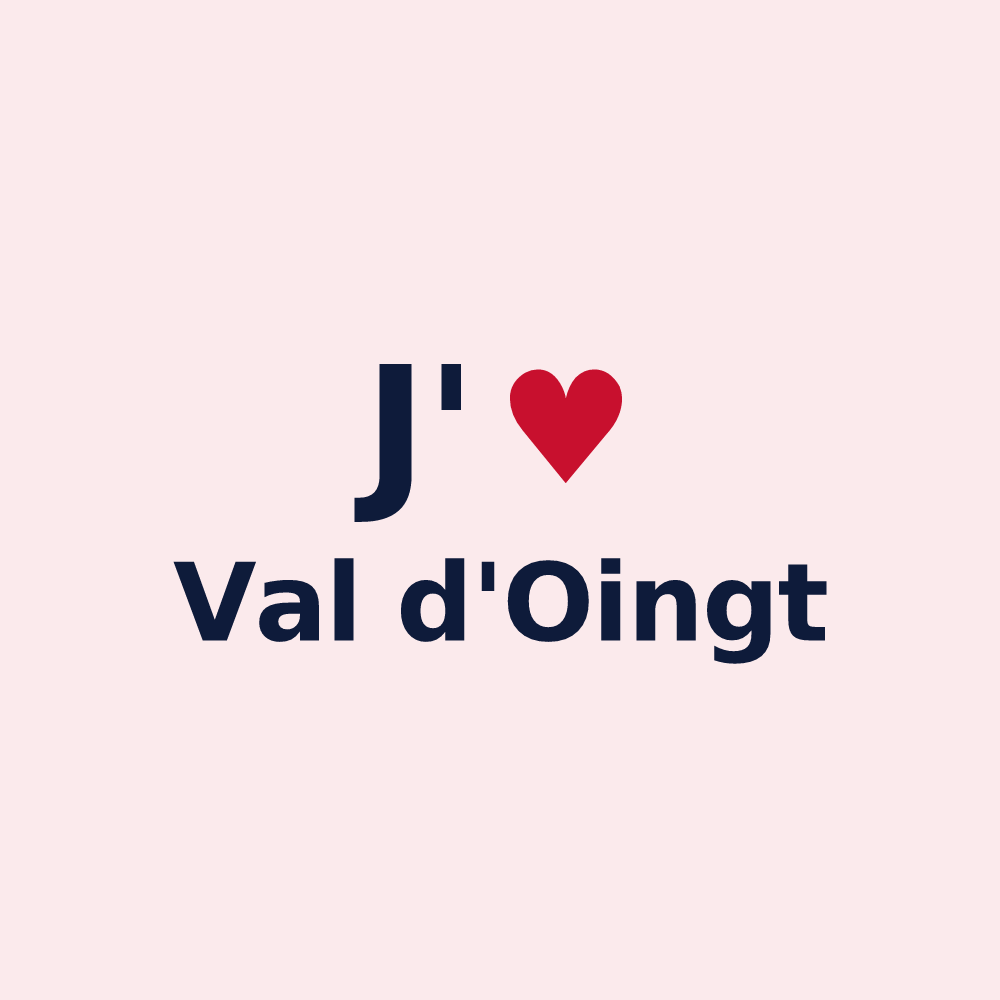 Magnet personnalisé Val d'Oingt — design J'aime Val d'Oingt