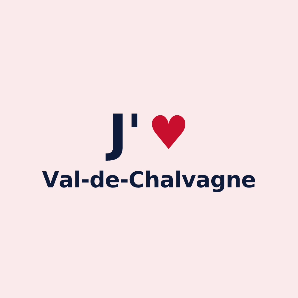Magnet personnalisé Val-de-Chalvagne — design J'aime Val-de-Chalvagne