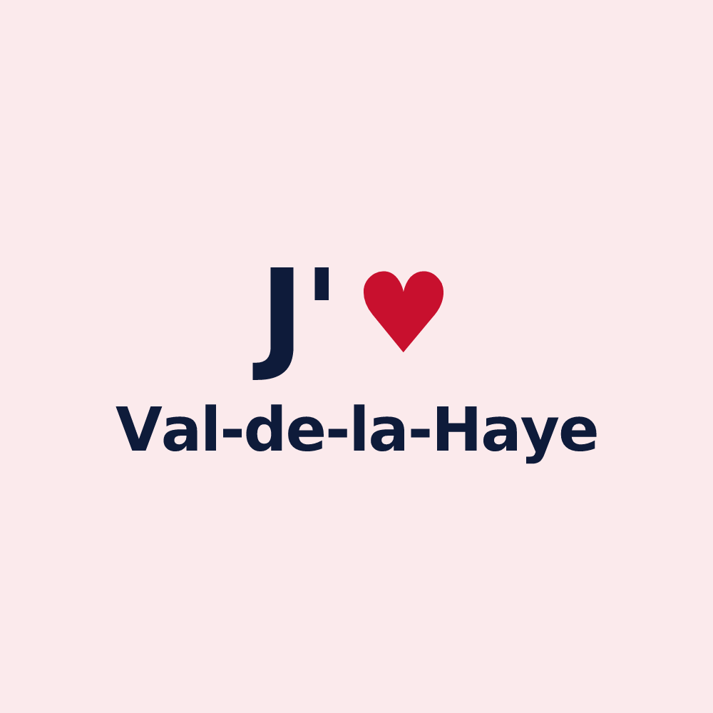 Magnet personnalisé Val-de-la-Haye — design J'aime Val-de-la-Haye