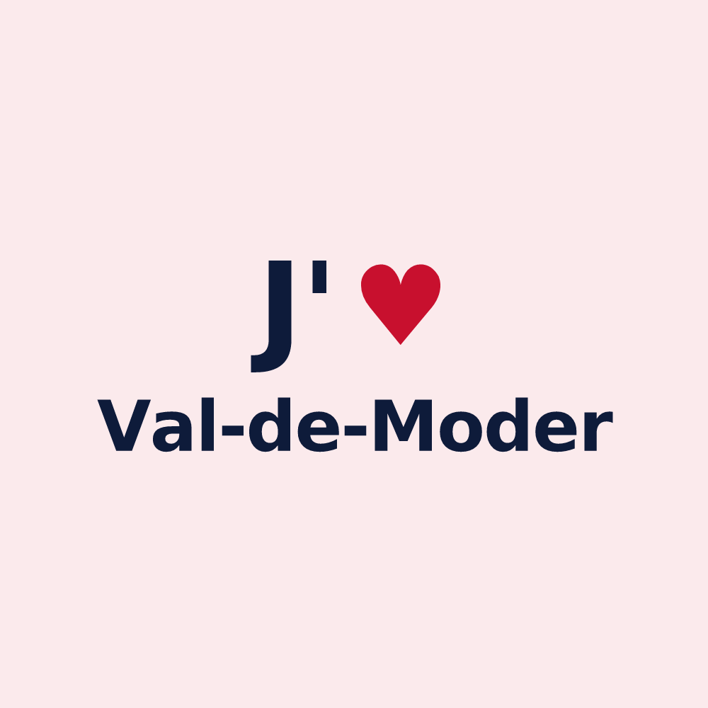 Magnet personnalisé Val-de-Moder — design J'aime Val-de-Moder