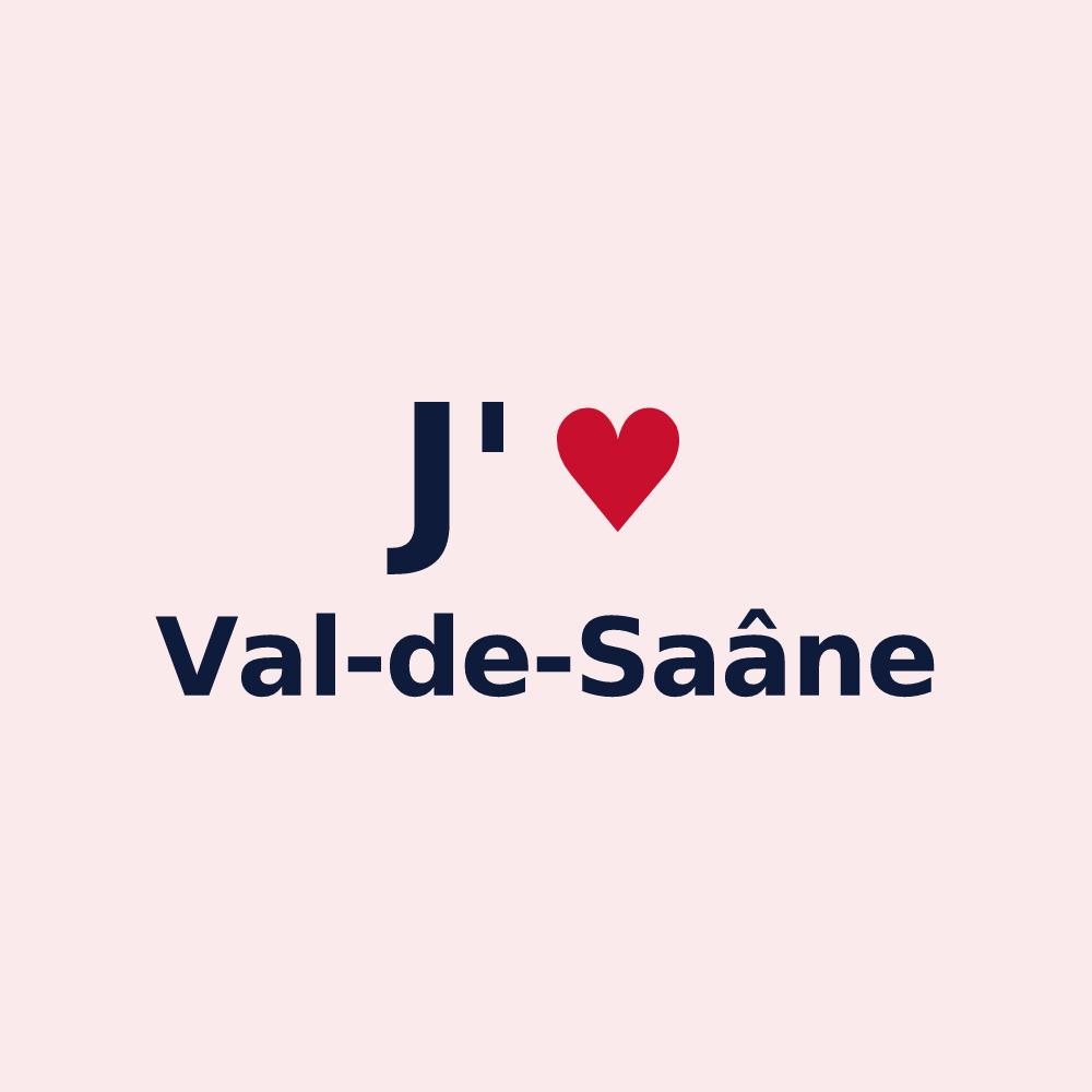 Magnet personnalisé Val-de-Saâne — design J'aime Val-de-Saâne