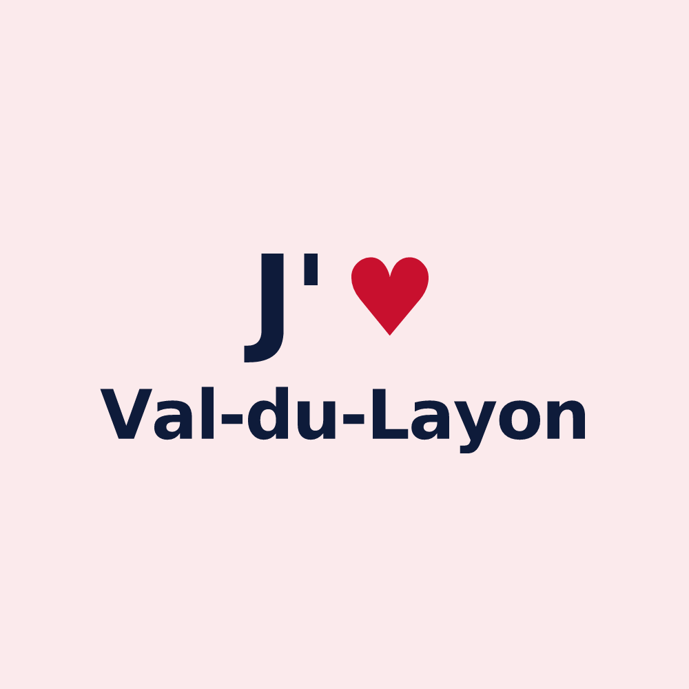 Magnet personnalisé Val-du-Layon — design J'aime Val-du-Layon