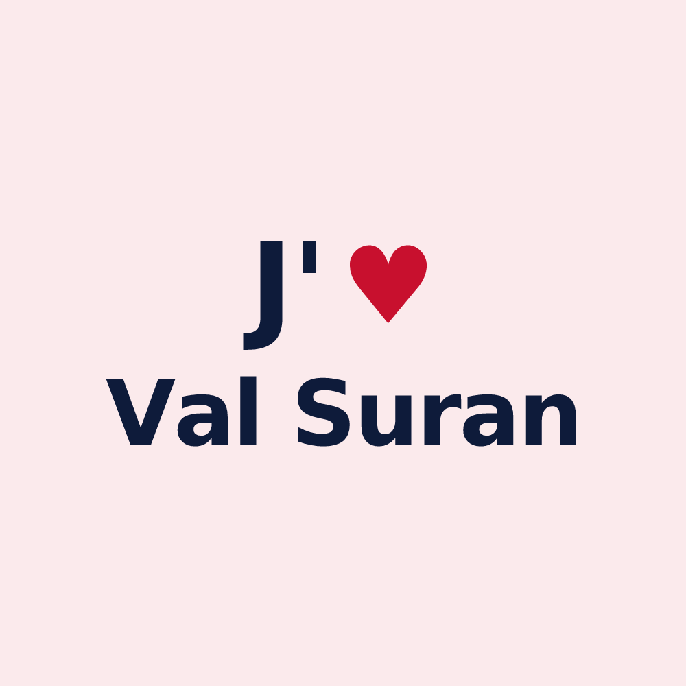 Magnet personnalisé Val Suran — design J'aime Val Suran