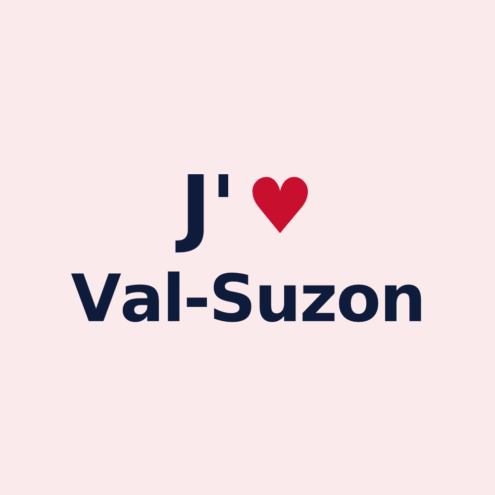 Magnet personnalisé Val-Suzon — design J'aime Val-Suzon