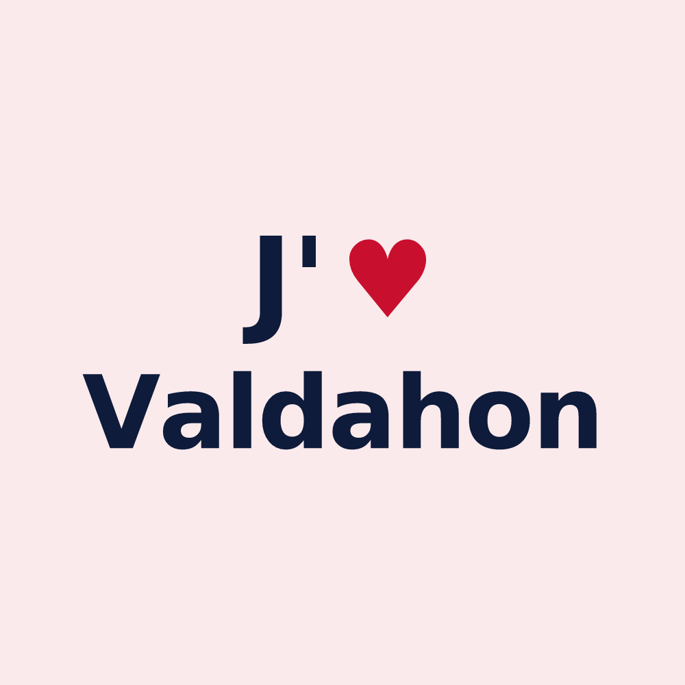 Magnet personnalisé Valdahon — design J'aime Valdahon
