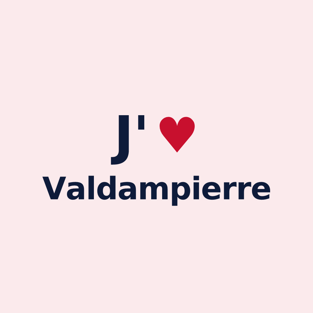Magnet personnalisé Valdampierre — design J'aime Valdampierre