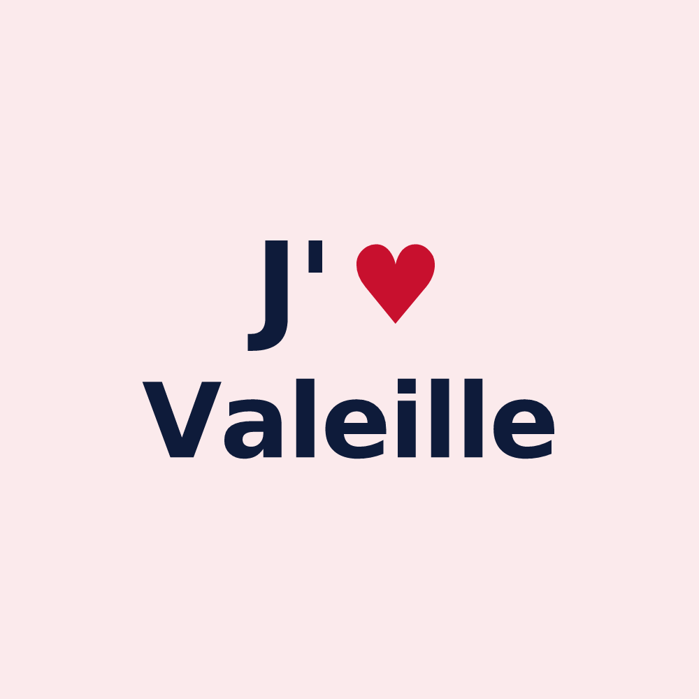 Magnet personnalisé Valeille — design J'aime Valeille