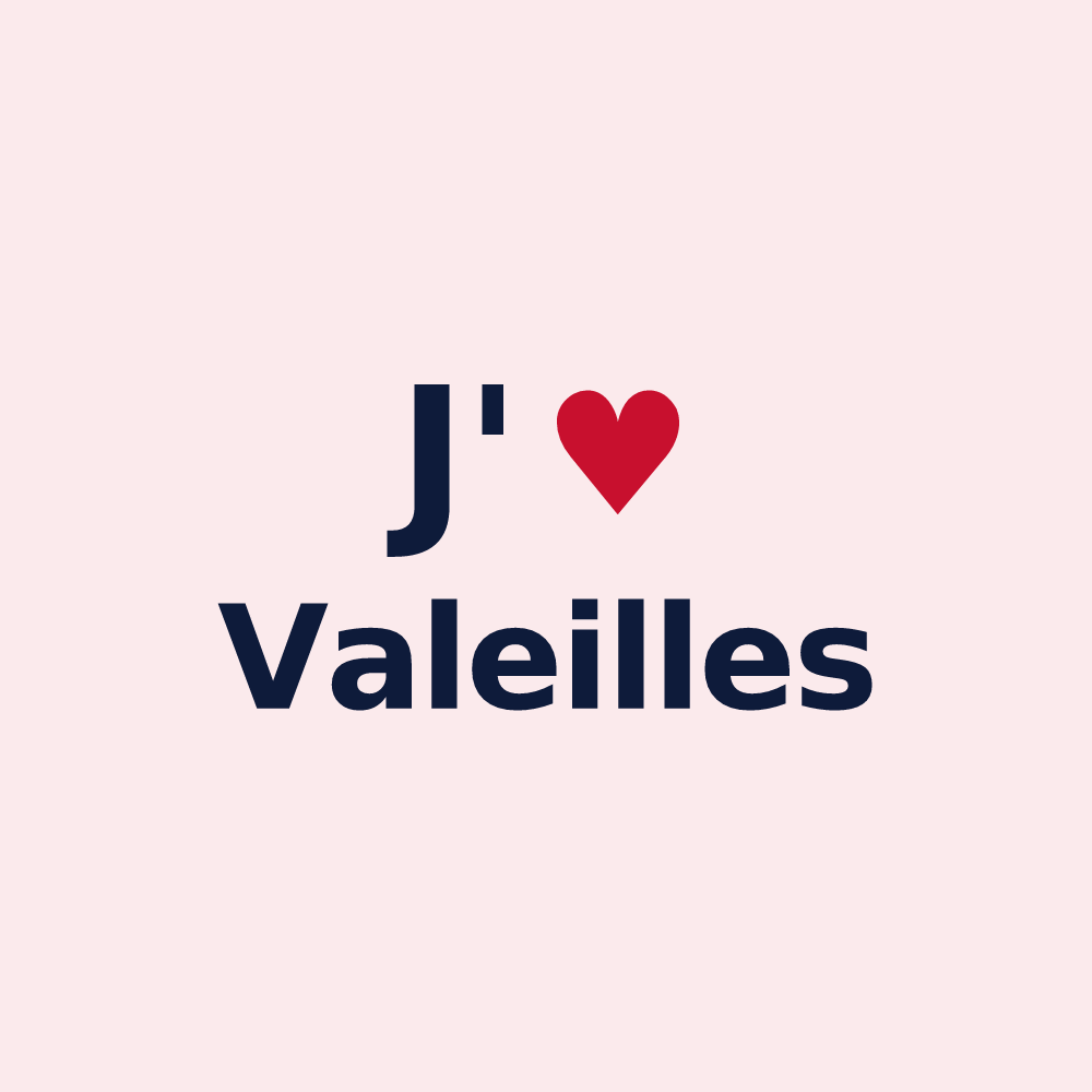 Magnet personnalisé Valeilles — design J'aime Valeilles