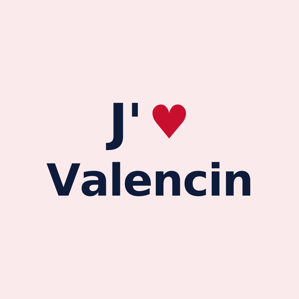 Magnet personnalisé Valencin — design J'aime Valencin