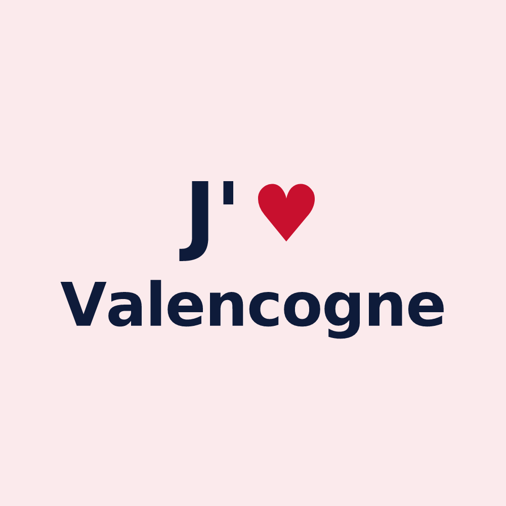 Magnet personnalisé Valencogne — design J'aime Valencogne