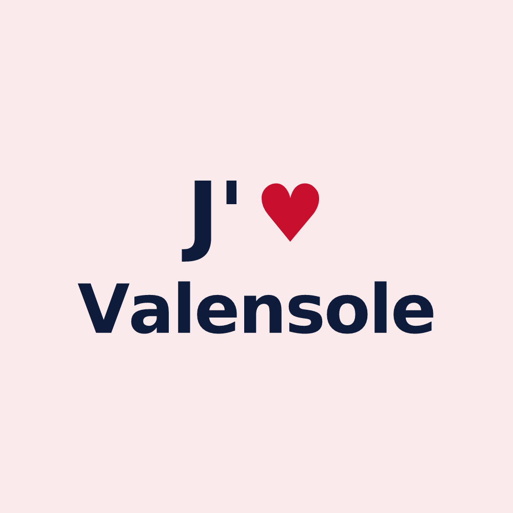 Magnet personnalisé Valensole — design J'aime Valensole