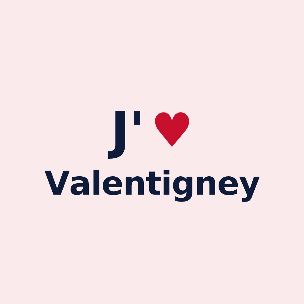 Magnet personnalisé Valentigney — design J'aime Valentigney