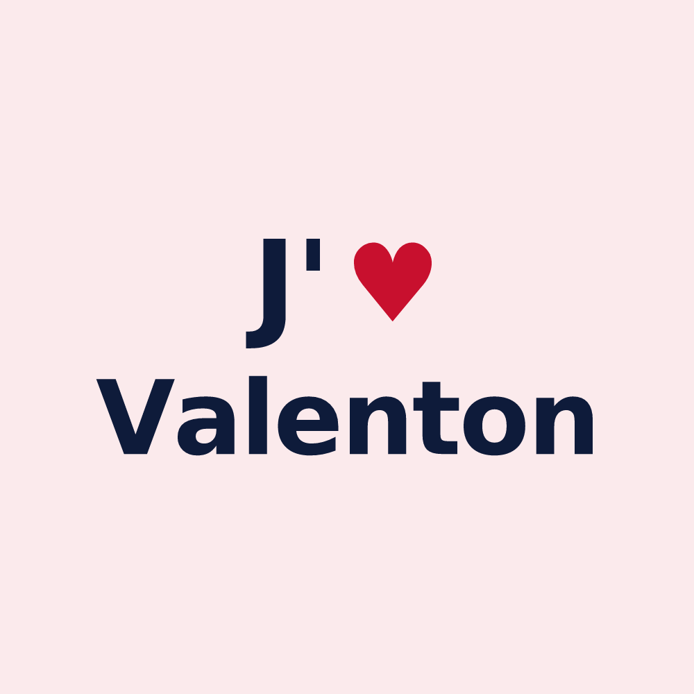 Magnet personnalisé Valenton — design J'aime Valenton
