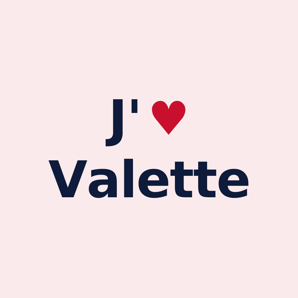 Magnet personnalisé Valette — design J'aime Valette