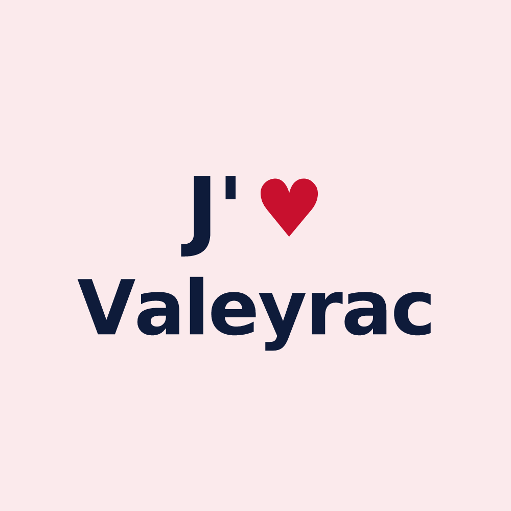 Magnet personnalisé Valeyrac — design J'aime Valeyrac