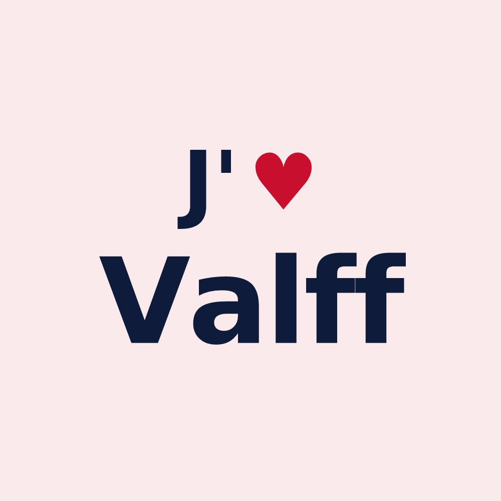 Magnet personnalisé Valff — design J'aime Valff
