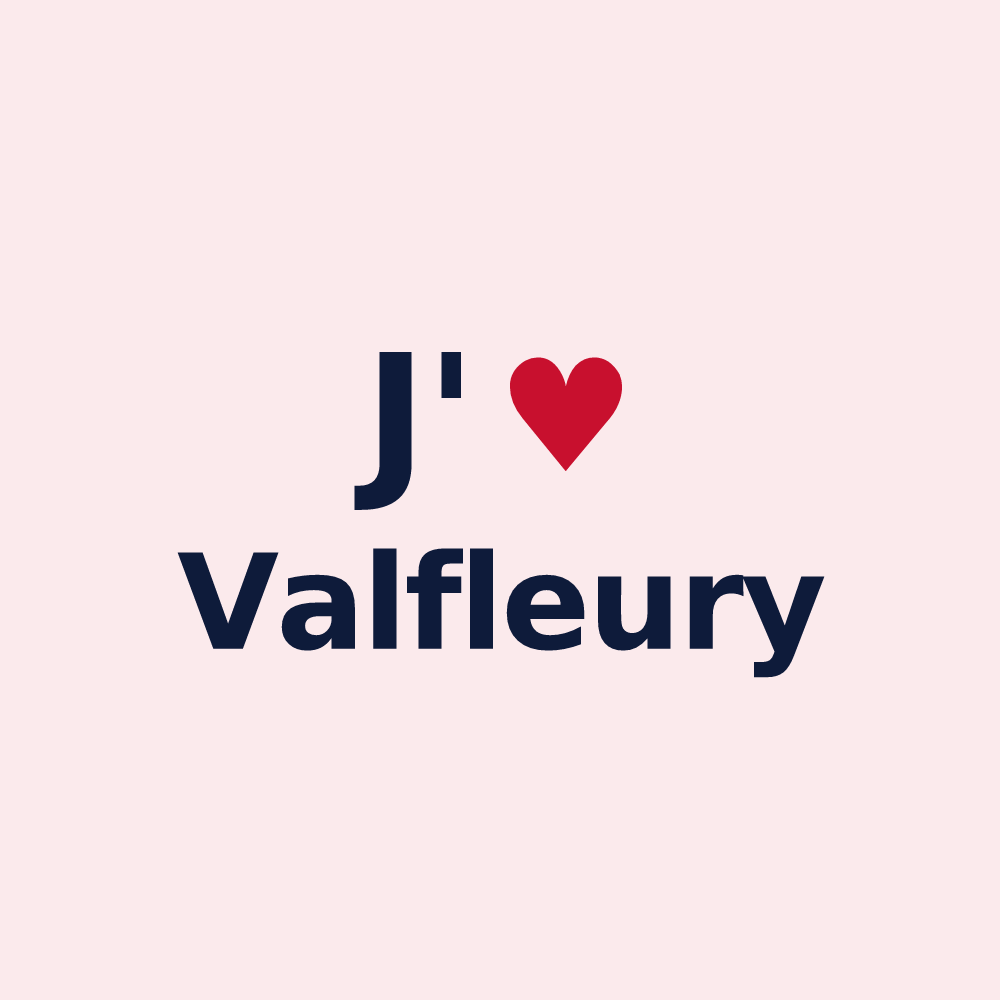 Magnet personnalisé Valfleury — design J'aime Valfleury