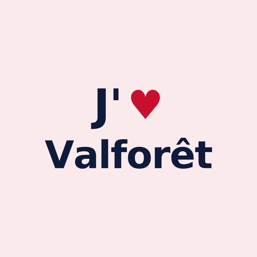 Magnet personnalisé Valforêt — design J'aime Valforêt