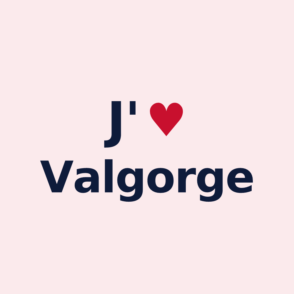 Magnet personnalisé Valgorge — design J'aime Valgorge