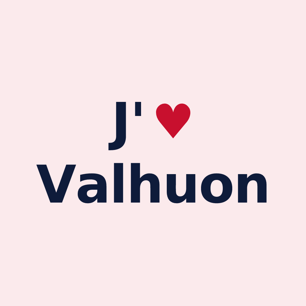 Magnet personnalisé Valhuon — design J'aime Valhuon