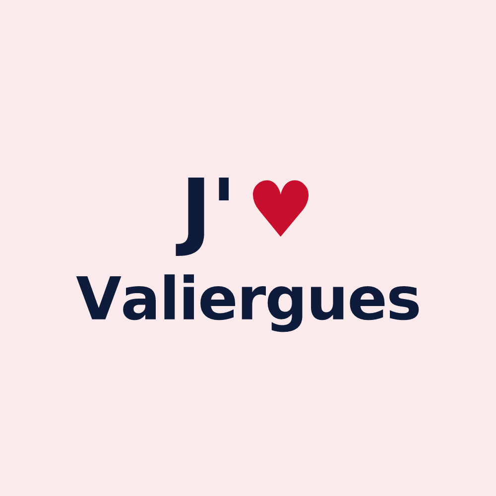 Magnet personnalisé Valiergues — design « J'aime Valiergues » imprimé sur le magnet