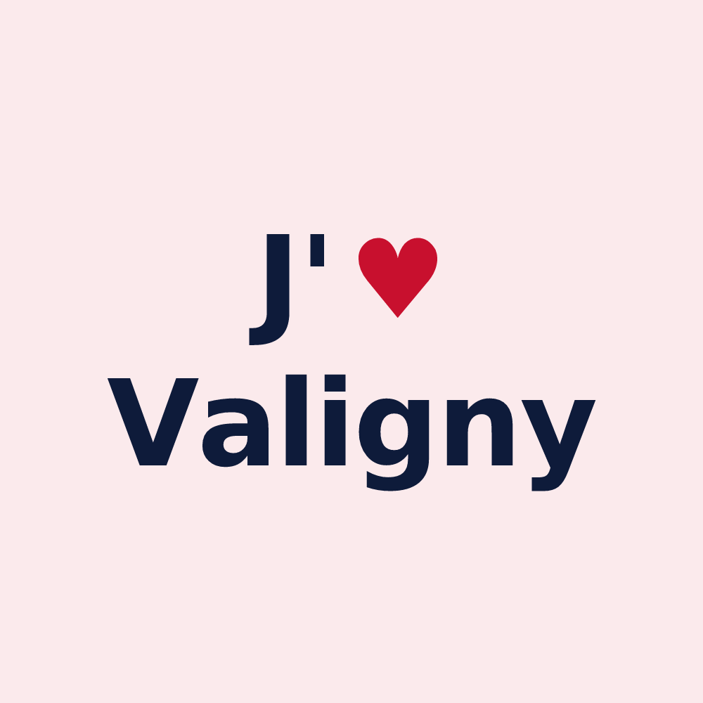 Magnet personnalisé Valigny — design J'aime Valigny